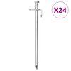 vidaXL Stanov&eacute; kol&iacute;ky 24 ks 19,5 cm 8 mm pozinkovan&aacute; oceľ