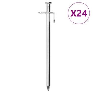 vidaXL Stanov&eacute; kol&iacute;ky 24 ks 19,5 cm 8 mm pozinkovan&aacute; oceľ