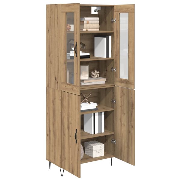 vidaXL Highboard Remeseln&yacute; dub 69,5 x 34 x 180 cm Kompozitn&eacute; drevo