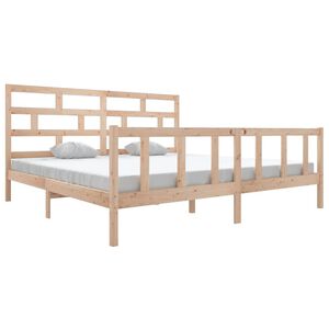 vidaXL Posteľn&yacute; r&aacute;m borovicov&yacute; mas&iacute;v 200x200 cm