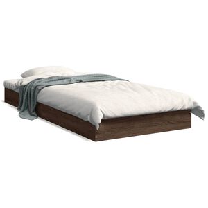 vidaXL Posteľn&yacute; r&aacute;m bez matraca hned&yacute; dub 75x190 cm kompozitn&eacute; drevo