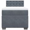 vidaXL Posteľn&yacute; r&aacute;m boxspring s matracom tmavosiv&yacute; 100x200 cm zamat