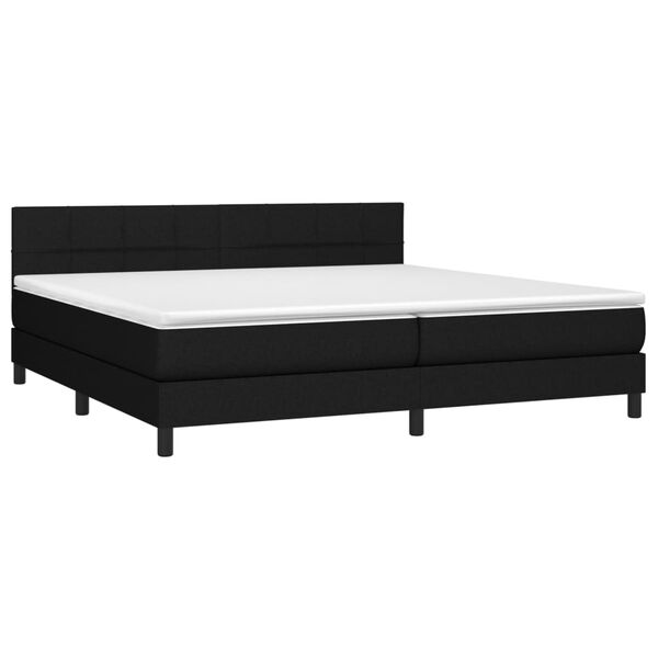 vidaXL Boxspring posteľ s matracom čierna 200x200 cm l&aacute;tka