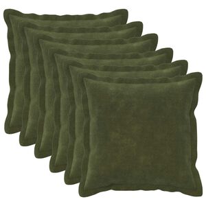 vidaXL Podložka 6 ks HOUTEN Zelen&aacute; 30 x 30 cm Mikrovl&aacute;kno fleece