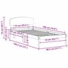 vidaXL Rám postele Biela 75 x 190 cm Masívne borovicové drevo