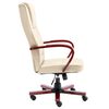 vidaXL Kancel&aacute;rske kreslo kr&eacute;mov&eacute; prav&aacute; koža
