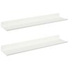 vidaXL Z&aacute;vesn&aacute; polica N&aacute;stenn&yacute; 2 pcs Biely 100 x 9 x 2,5 cm Oceľ
