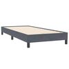 vidaXL Posteľn&yacute; r&aacute;m boxspring s matracom tmavosiv&yacute; 90x220 cm zamat