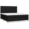 vidaXL Posteľn&yacute; r&aacute;m boxspring s matracom čierny 180x200 cm l&aacute;tka