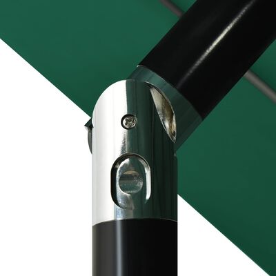 vidaXL 3-stupňový slnečník s hliníkovou tyčou zelený 3,5 m