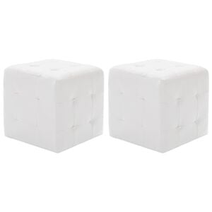 vidaXL Taburetky 2 ks biele 30x30x30 cm umel&aacute; koža