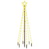 vidaXL Vianočn&yacute; stromček s hrotom 108 tepl&yacute;ch bielych LED 180 cm