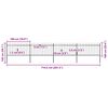 vidaXL Záhradný plot s vrchnou časťou z ocele 714,5x100 cm čierny