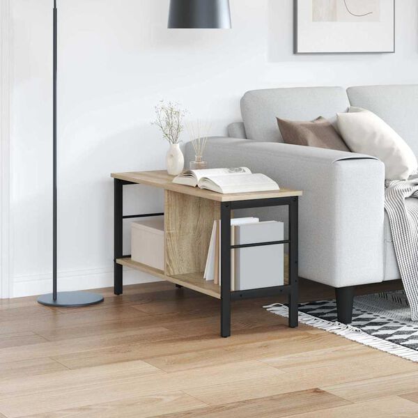 vidaXL Reg&aacute;l na knihy Sonoma dub 82 x 32 x 47 cm Kompozitn&eacute; drevo