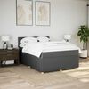 vidaXL Boxspring posteľ s matracom tmavosiv&aacute; 140x200 cm l&aacute;tka