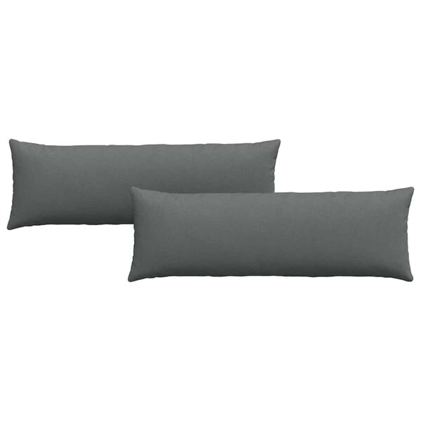 vidaXL Vankúše na pohovku 2 pcs Tmavo šedá 120 x 40 cm látka