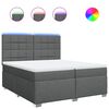 vidaXL Boxspring posteľ s matracom tmavosiv&aacute; 200x200 cm l&aacute;tka