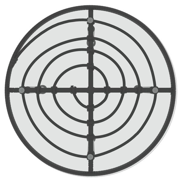 vidaXL Jed&aacute;lensk&yacute; st&ocirc;l čierny &Oslash;50 cm tvrden&eacute; sklo a oceľ