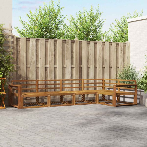 vidaXL Z&aacute;hradn&aacute; s&uacute;prava gaučov 5 pcs Pr&iacute;rodn&aacute; Pevn&eacute; ak&aacute;ciov&eacute; drevo