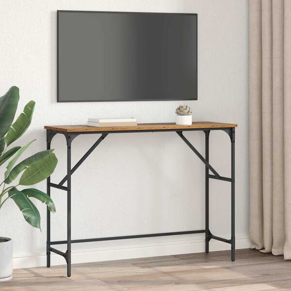 vidaXL Konzolov&yacute; st&ocirc;l Star&eacute; drevo 100 x 32 x 75 cm Kompozitn&eacute; drevo