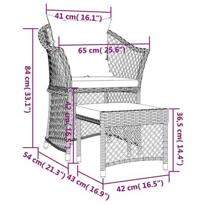 vidaXL 2-dielna záhradná sedacia súprava a vankúše polyratan sivá
