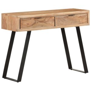 vidaXL Konzolov&yacute; stol&iacute;k 100x35x76 cm ak&aacute;ciov&yacute; mas&iacute;v s prirodzen&yacute;mi okrajmi