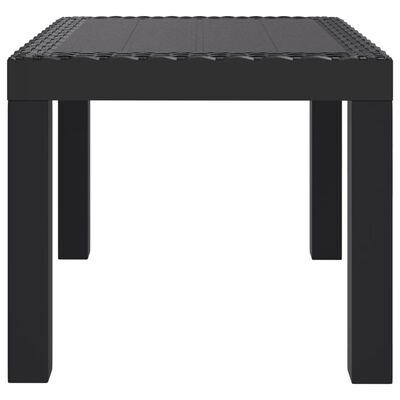 vidaXL Záhradný stôl antracitový 59x47x40 cm PP