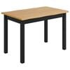 VidaXL Jed&aacute;lensk&yacute; st&ocirc;l EKAI Čierna 112 x 70 x 76,5 cm Borovicov&yacute; mas&iacute;v