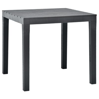 vidaXL Záhradný stôl s 2 lavičkami plastový antracitový