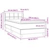 vidaXL Posteľn&yacute; r&aacute;m boxspring s matracom čierny 90x220 cm zamat