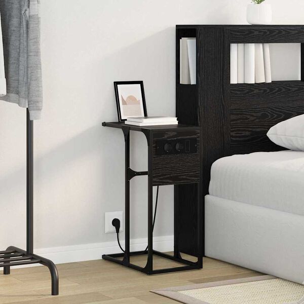 vidaXL Nočn&yacute; stol&iacute;k Čierny dub 41,5 x 26 x 60,5 cm Kompozitn&eacute; drevo