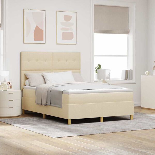 vidaXL Posteľ s pružinov&yacute;m r&aacute;mom s matracmi Kr&eacute;mov&aacute; 140 x 200 cm l&aacute;tka