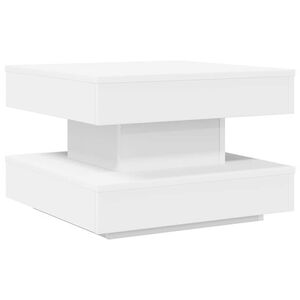 VidaXL Konferenčn&yacute; stol&iacute;k otočn&yacute; o 360 stupňov biely 50x50x34,5 cm