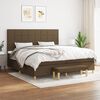 vidaXL Boxspring posteľ s matracom tmavohned&aacute; 200x200 cm l&aacute;tka