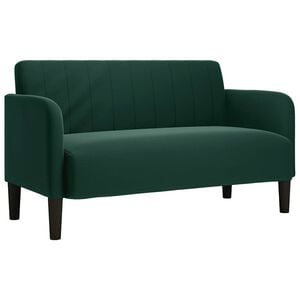 vidaXL Dvojpohovka tmavozelen&aacute; 109 cm zamatov&aacute;