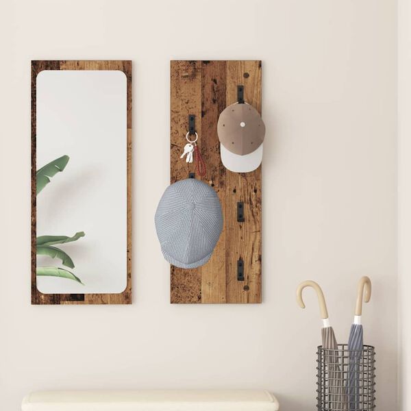 vidaXL Ve&scaron;iak na stenu Star&eacute; drevo 30 x 1,5 x 80 cm Kompozitn&eacute; drevo