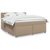 vidaXL Boxspring posteľ s matracom kapuč&iacute;nov&aacute; 180x200 cm umel&aacute; koža