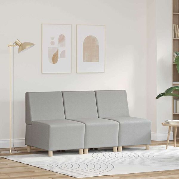 vidaXL Bezr&uacute;čkov&aacute; modul&aacute;rna sofa jednotka 3 pcs Obl&aacute; &scaron;ed&aacute;