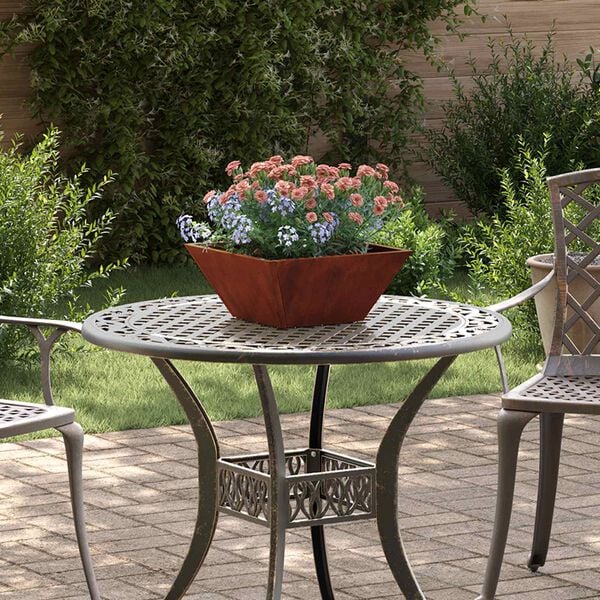 vidaXL Z&aacute;hradn&yacute; kvetin&aacute;č Hrdzav&yacute; 35 x 35 x 15 cm