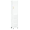 vidaXL Vysok&aacute; skrinka biela 34,5x34x180 cm spracovan&eacute; drevo