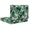 vidaXL Vank&uacute;&scaron; na vonkaj&scaron;iu pohovku 2 pcs Vzor listov Polyester
