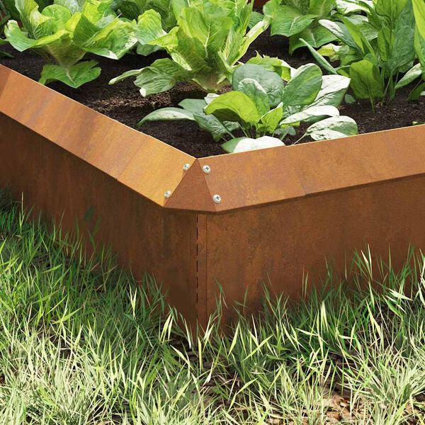 vidaXL Slimákové zábrany 8 pcs Hrdzavý