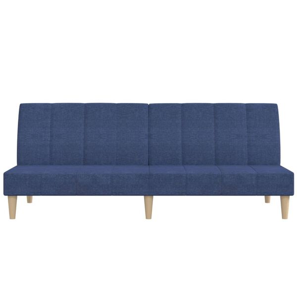 vidaXL 2-miestna rozkladacia pohovka modr&aacute; l&aacute;tkov&aacute;