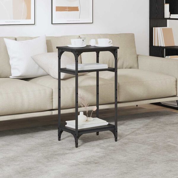 vidaXL Bočn&yacute; st&ocirc;l Čierny dub 40 x 30 x 75 cm Kompozitn&eacute; drevo