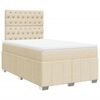 vidaXL Boxspring posteľ s matracom kr&eacute;mov&yacute; 120x200 cm l&aacute;tka