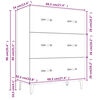 vidaXL Komoda dymový dub 69,5x34x90 cm kompozitné drevo