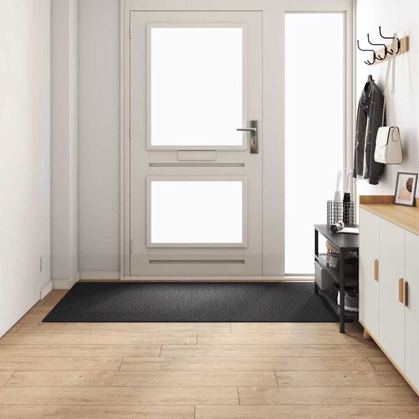 vidaXL Beh&uacute;ň koberec Tmavo &scaron;ed&aacute; 100 x 200 cm 100% polypropyl&eacute;n