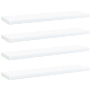 vidaXL Pr&iacute;davn&eacute; police 4 ks, biele 40x10x1,5 cm, kompozitn&eacute; drevo