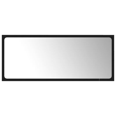 vidaXL Kúpeľňové zrkadlo, čierne 90x1,5x37 cm, kompozitné drevo