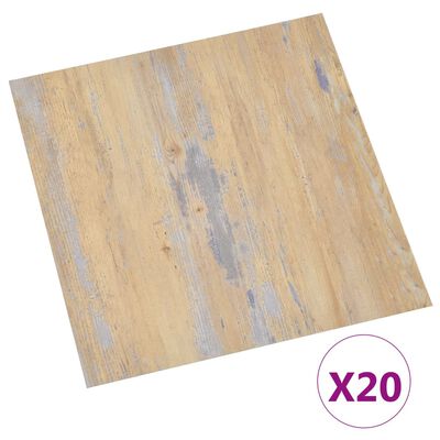 vidaXL Samolepiace podlahové dosky 20 ks PVC 1,86 m² hnedé